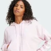 Sudadera con capucha  Essentials 3 bandas de felpa francesa con cremallera en cuarto de baño-