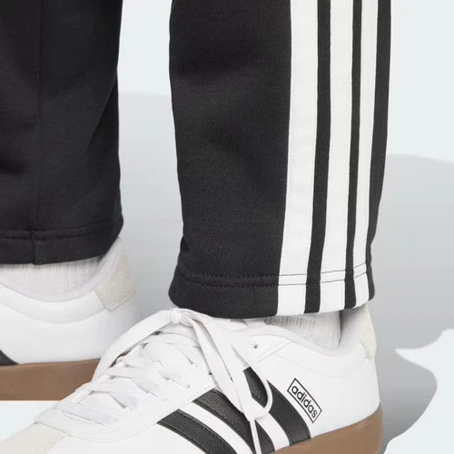Pantalones de vellón Adidas Essentials 3 bandas dobladillo abierto para hombre-