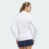 Camisa polo Adidas Ultimate365 para mujer sólida con cremalera de cuarto-