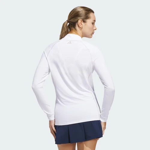 Camisa polo Adidas Ultimate365 para mujer sólida con cremalera de cuarto-
