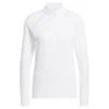 Camisa polo Adidas Ultimate365 para mujer sólida con cremalera de cuarto-
