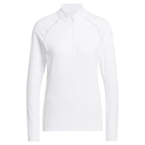 Camisa polo Adidas Ultimate365 para mujer sólida con cremalera de cuarto-