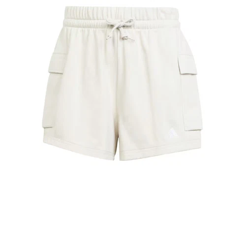 Pantalones cortos cargo de felpa francesa con logotipo pequeño Adidas Essentials para mujer-