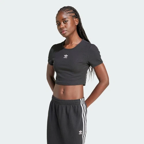 Camiseta acanalada Adidas Essentials para mujer-