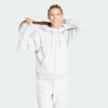 Sudadera con capucha polar cremallera completa  Essentials 3 bandas para mujer-