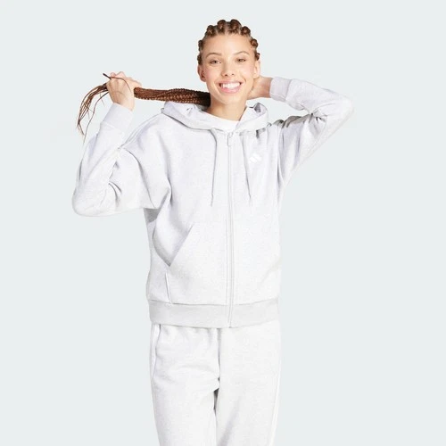 Sudadera con capucha polar cremallera completa  Essentials 3 bandas para mujer-