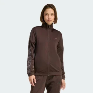 Tricot 3 Rayas Tracktop con Estampado Leopardo-