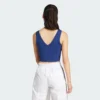 Camiseta sin mangas Adidas Essentials para mujer con logotipo pequeño de algodón estilo de vida-