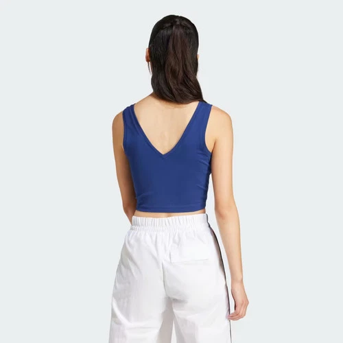 Camiseta sin mangas Adidas Essentials para mujer con logotipo pequeño de algodón estilo de vida-