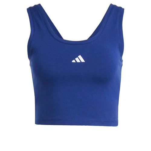 Camiseta sin mangas Adidas Essentials para mujer con logotipo pequeño de algodón estilo de vida-