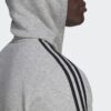 Sudadera con capucha Adidas Essentials polar 3 bandas cremallera completa para hombre-