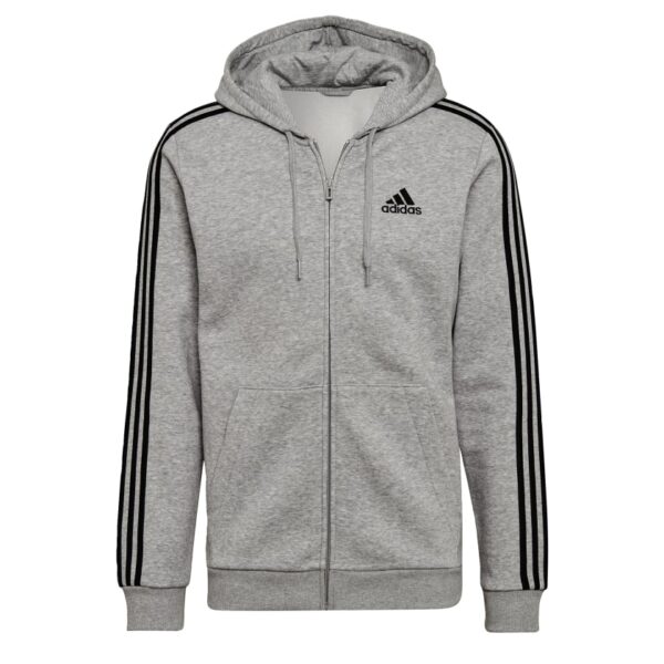 Sudadera con capucha Adidas Essentials polar 3 bandas cremallera completa para hombre-