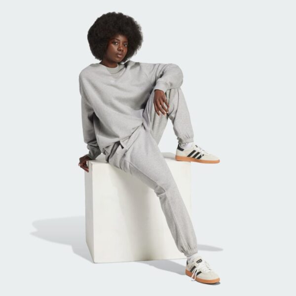 Pantalones de chándal sueltos de vellón Adidas Essentials para mujer-