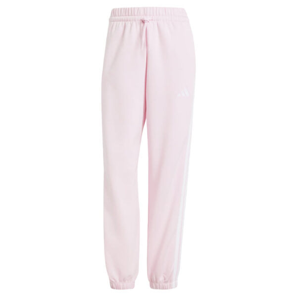 JE1272_plp_white_mannequin.jpg Pantalones holgados de vellón de 3 bandas Adidas Essentials para mujer-