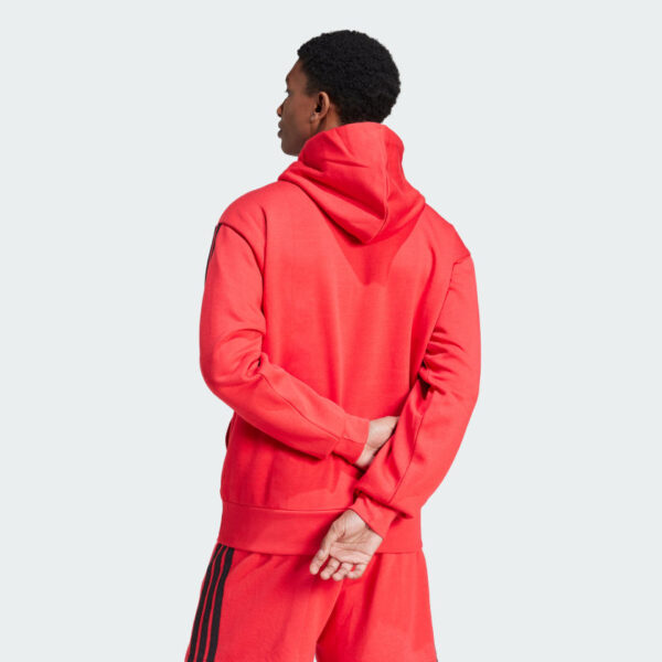 Sudadera con capucha polar Adidas Essentials 3 bandas para hombre-
