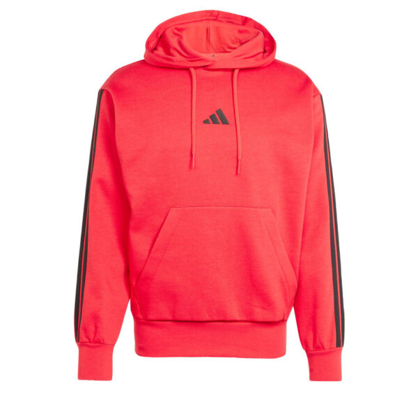 Sudadera con capucha polar Adidas Essentials 3 bandas para hombre-