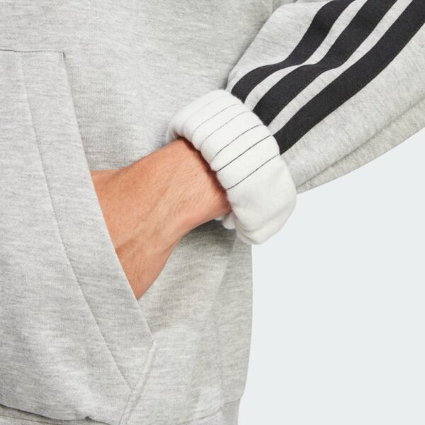 Sudadera con capucha polar Adidas Essentials 3 bandas para hombre-