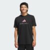 Camiseta gráfica de rendimiento con logotipo de aros de todo el mundo de Adidas para hombre-