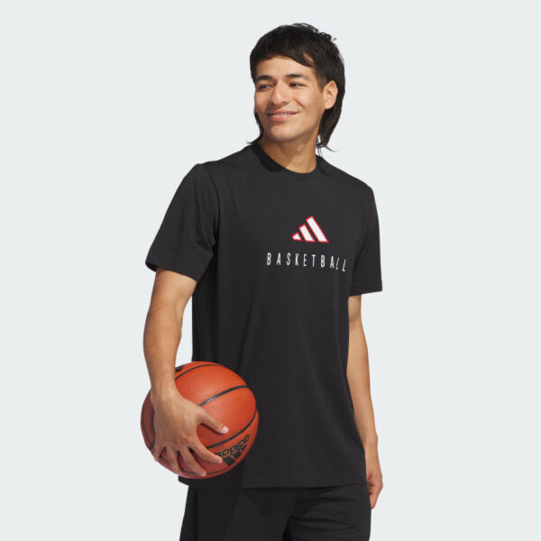 Camiseta gráfica de rendimiento con logotipo de aros de todo el mundo de Adidas para hombre-