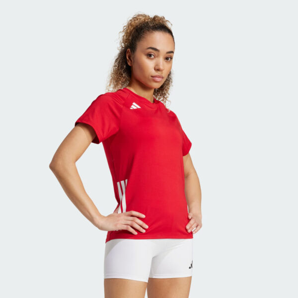 Camiseta deportiva de voleibol de manga corta Adidas para mujer HILO-