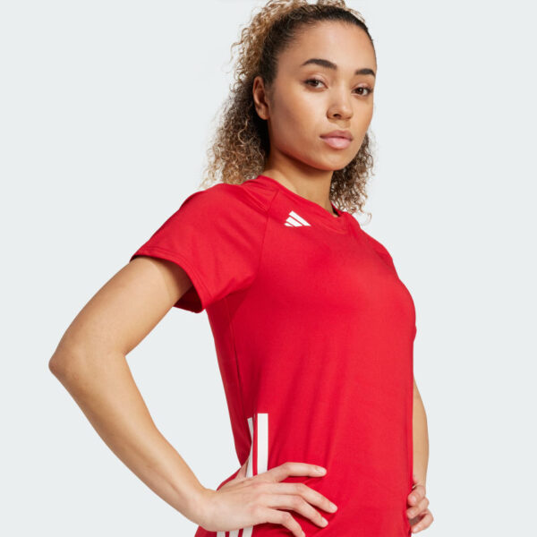 Camiseta deportiva de voleibol de manga corta Adidas para mujer HILO-