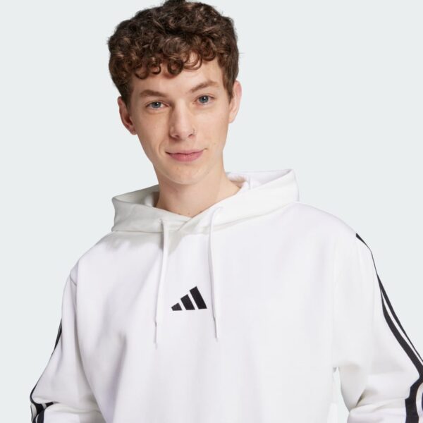 Sudadera con capucha polar Adidas Essentials 3 bandas para hombre-