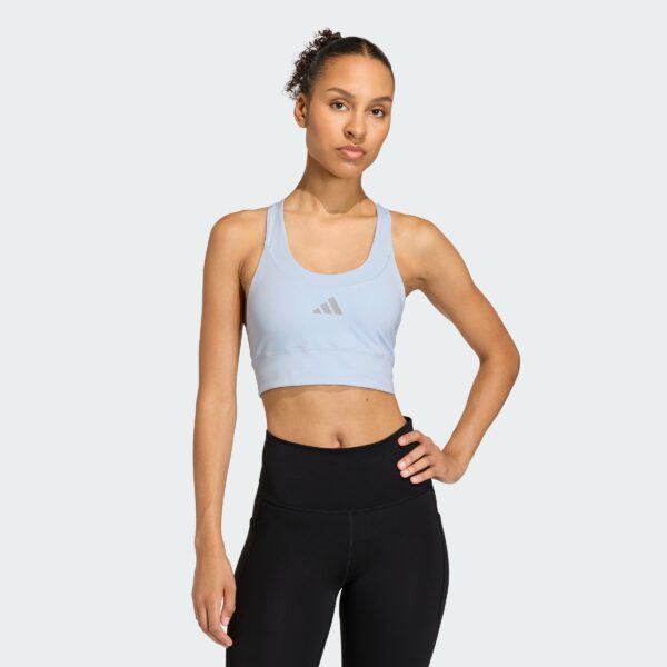 Sujetador de soporte medio con bolsillo para correr Adidas adi365 para mujer-
