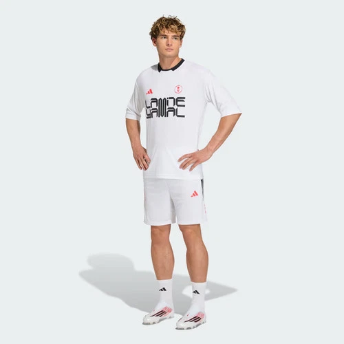 Pantalones cortos de entrenamiento Adidas Lamine Yamal para hombre-