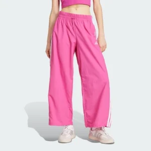 Pantalones de paracaídas tejidos estilo de vida Adidas Essentials 3 bandas para mujer-