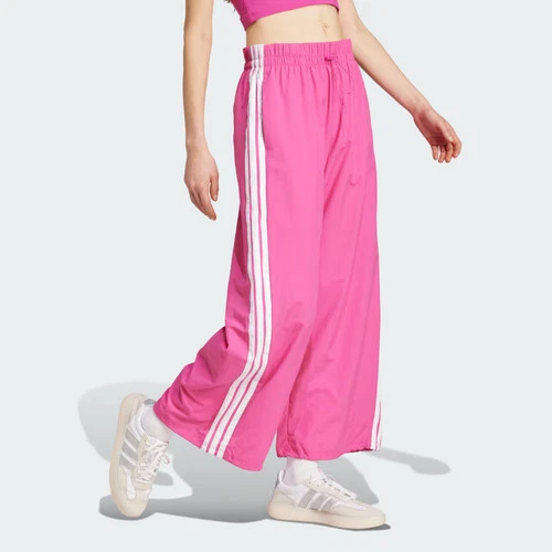 Pantalones de paracaídas tejidos estilo de vida Adidas Essentials 3 bandas para mujer-