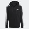 Sudadera con capucha Adidas Essentials polar 3 bandas cremallera completa para hombre-