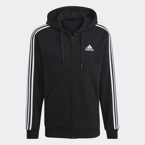 Sudadera con capucha Adidas Essentials polar 3 bandas cremallera completa para hombre-