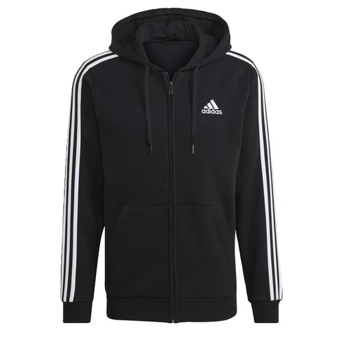 Sudadera con capucha Adidas Essentials polar 3 bandas cremallera completa para hombre-