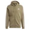 Sudadera con capucha Adidas Essentials polar 3 bandas cremallera completa para hombre-