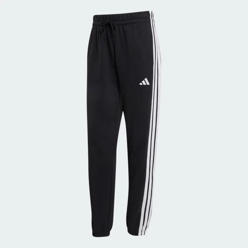 Pantalones con puños de felpa francesa Adidas Essentials de 3 bandas para mujer-