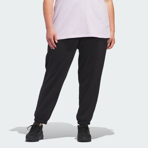 Pantalones con puños de felpa francesa con logotipo pequeño incluido Adidas Essentials para mujer-