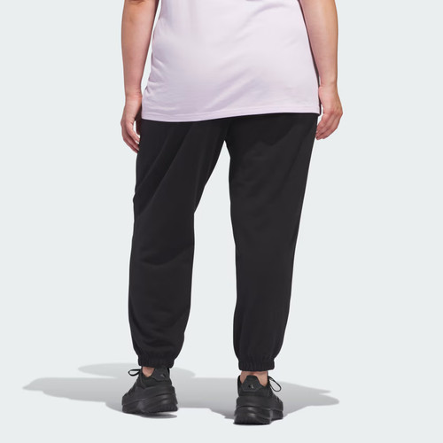 Pantalones con puños de felpa francesa con logotipo pequeño incluido Adidas Essentials para mujer-