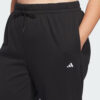 Pantalones con puños de felpa francesa con logotipo pequeño incluido Adidas Essentials para mujer-