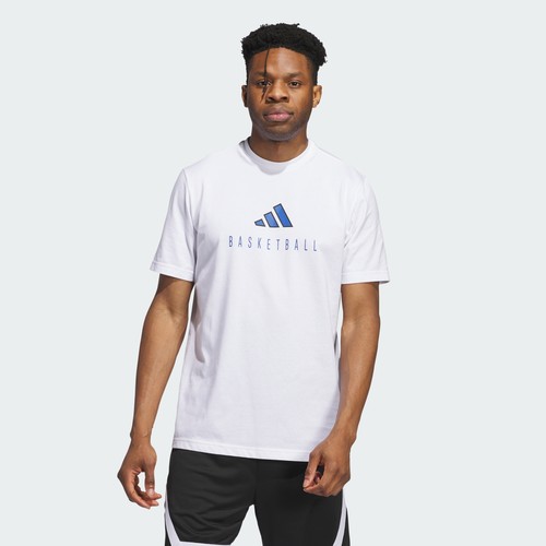 Camiseta gráfica de rendimiento con logotipo de aros de todo el mundo de Adidas para hombre-
