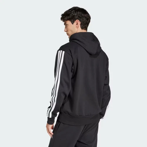 Sudadera con capucha polar Adidas Essentials 3 bandas para hombre-