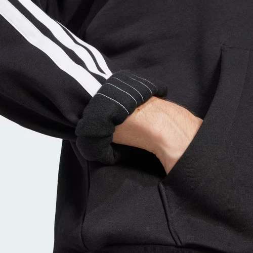 Sudadera con capucha polar Adidas Essentials 3 bandas para hombre-
