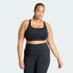adidas women Optime Workout 3-Stripes Medium Support Bra (Plus Size)