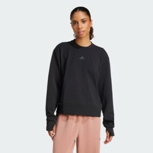 adidas women Designed-for-Training Warm-Up Crewneck Sweatshirt