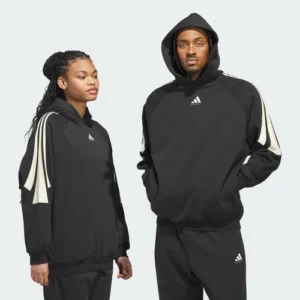 adidas men adidas Basketball 3-Stripes Fleece Hoodie (Gender Neutral)